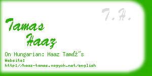 tamas haaz business card